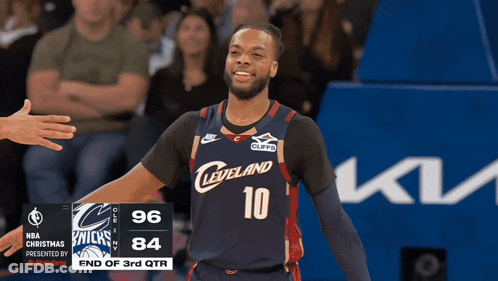 Basketball Player In Cleveland Jersey GIF