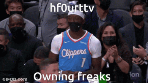 Basketball Player In Clippers Jersey In Front Of Crowd GIF