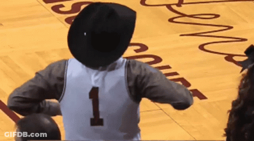 Basketball Player In Cowboy Hat Number 1 Jersey GIF