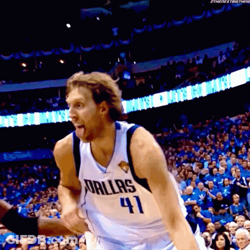 Basketball Player In Dallas 41 Jersey GIF