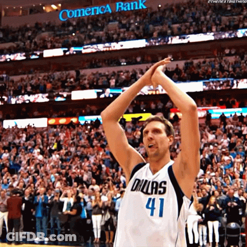 Basketball Player In Dallas 41 Jersey GIF