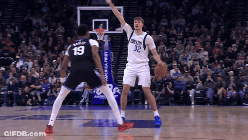 Basketball Player In Dallas Jersey GIF