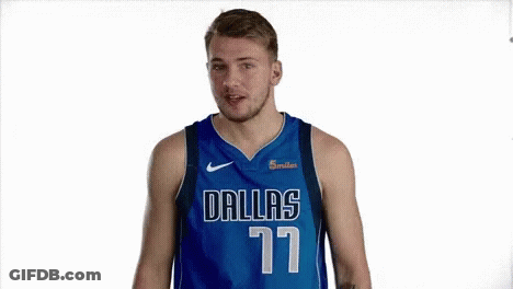 Basketball Player In Dallas Jersey Making Funny Face GIF