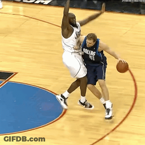 Basketball Player In Dallas Jersey Rebound GIF