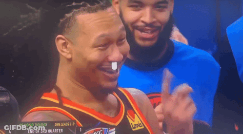 Basketball Player In Den Lewis Jersey GIF