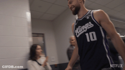 Basketball Player In Front Of Crowd With Pacers GIF