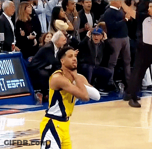 Basketball Player In Front Of ESPN Sign GIF