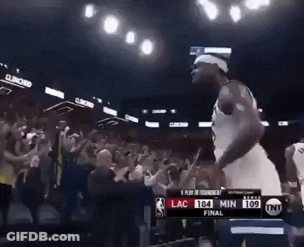 Basketball Player In Front Of Scoreboard GIF