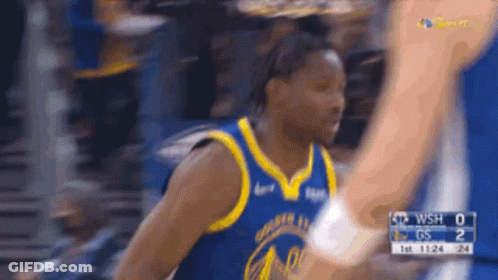 Basketball Player In Golden State Warriors Jersey GIF