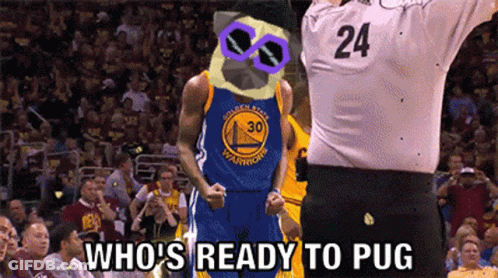Basketball Player In Golden State Warriors Jersey Ready To Pug GIF