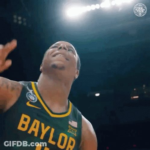 Basketball Player In Green Baylor Jersey GIF