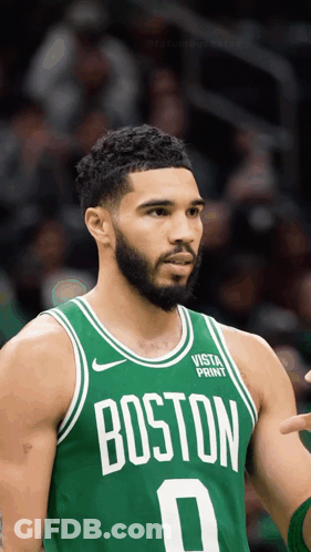 Basketball Player In Green Boston Jersey GIF
