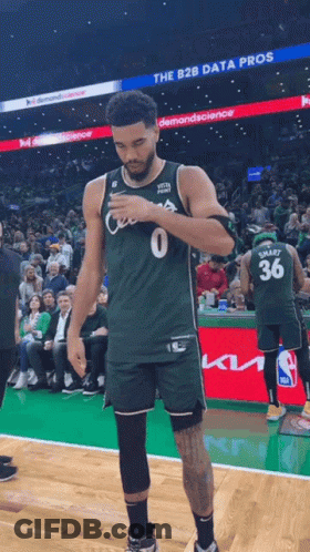 Basketball Player In Green Jersey Number 0 GIF
