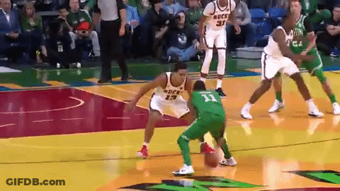 Basketball Player In Green Jersey Number 11 GIF