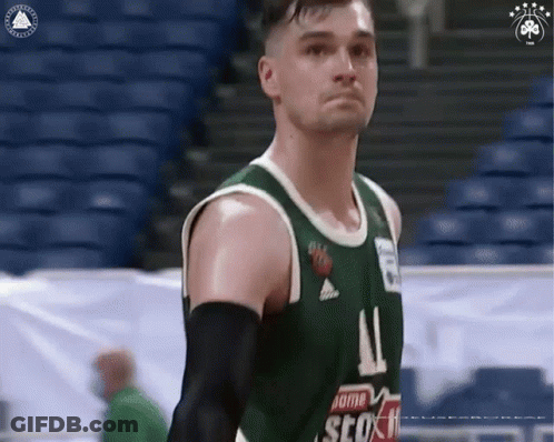 Basketball Player In Green Jersey Number 11 GIF