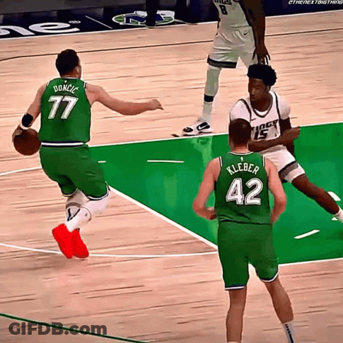 Basketball Player In Green Jersey Number 42 GIF