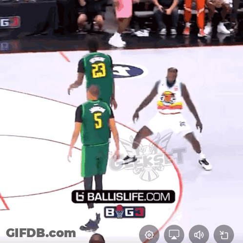 Basketball Player In Green Jersey Number 5 GIF