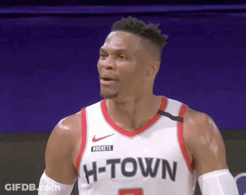 Basketball Player In H-Town Jersey Standing On Court GIF