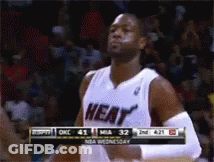 Basketball Player In Heat Jersey GIF