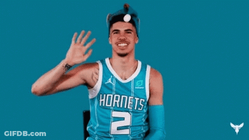 Basketball Player In Hornets Jersey And Scottish Hat Waving GIF