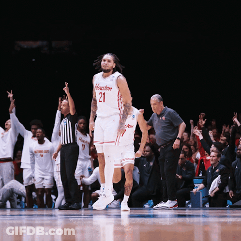 Basketball Player In Houston Jersey On Court GIF