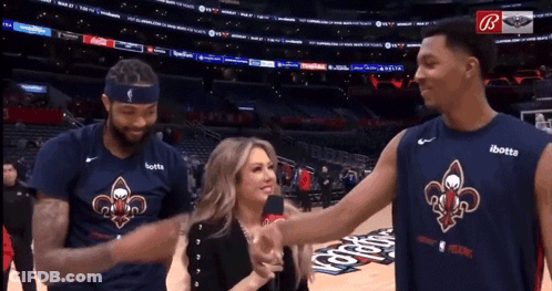 Basketball Player In I Botta Jersey Talking To Woman GIF