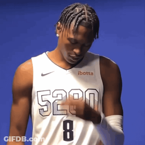 Basketball Player In Jersey Number 8 GIF