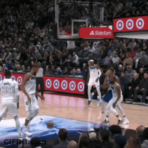 Basketball Player In K Jersey Celebrates With Teammate GIF