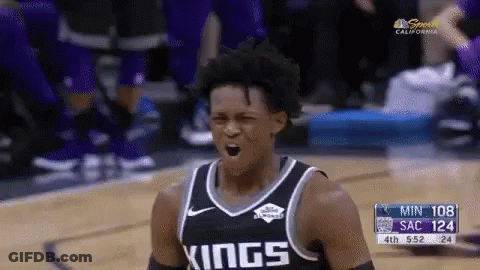Basketball Player In Kings Jersey GIF