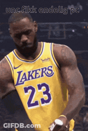 Basketball Player In Lakers Jersey 23 GIF