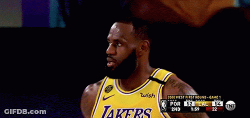 Basketball Player In Lakers Jersey GIF