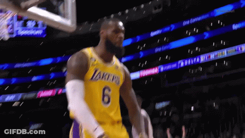 Basketball Player In Lakers Jersey GIF