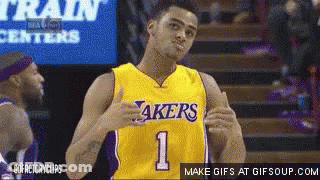 Basketball Player In Lakers Jersey Giving Thumbs Up GIF