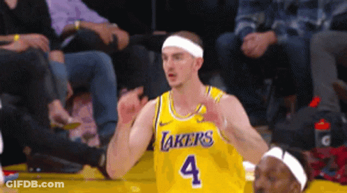 Basketball Player In Lakers Jersey Number 4 GIF