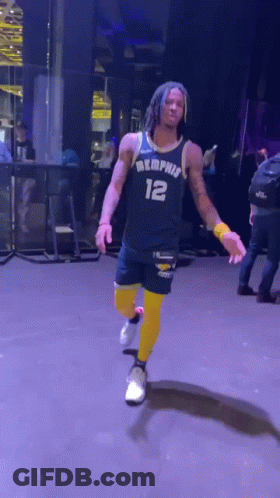 Basketball Player In Memphis Jersey Dancing GIF