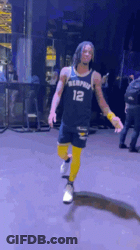 Basketball Player In Memphis Jersey Dancing GIF