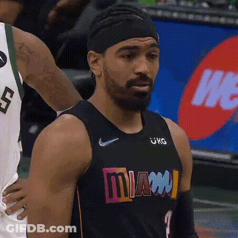 Basketball Player In Miami Jersey And Headband GIF