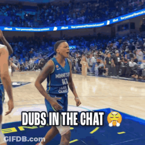 Basketball Player In Minnesota Jersey Dribbling Ball GIF