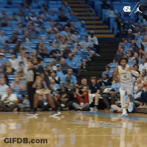 Basketball Player In NC Jersey GIF
