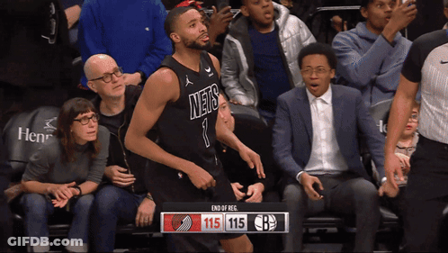 Basketball Player In Nets Jersey GIF