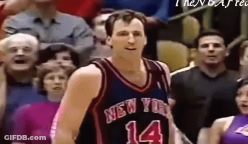 Basketball Player In New York Jersey Number 14 GIF