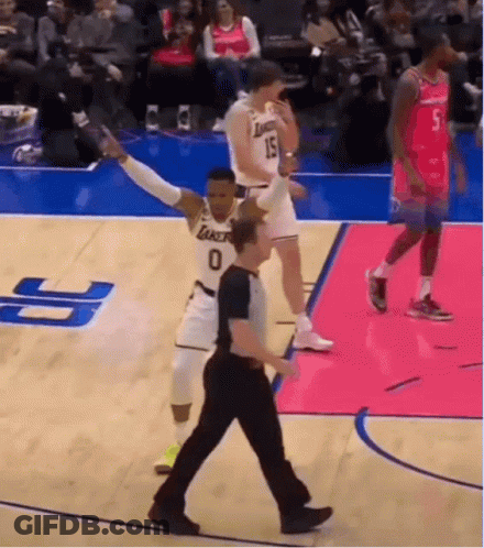 Basketball Player In Number 0 Jersey On Court GIF