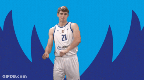 Basketball Player In Number 21 Jersey GIF