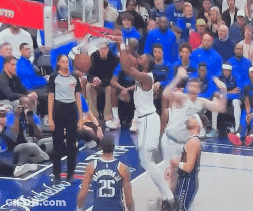Basketball Player In Number 25 Jersey Jumping GIF