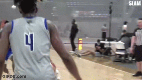Basketball Player In Number 4 Jersey GIF