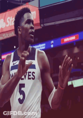 Basketball Player In Number 5 Jersey GIF