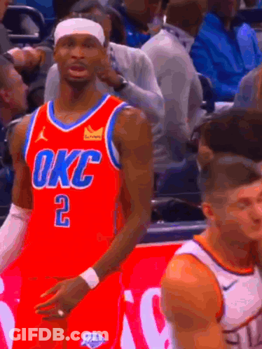 Basketball Player In OKC Jersey GIF