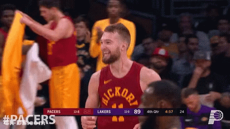 Basketball Player In Pacers Jersey Smiling GIF