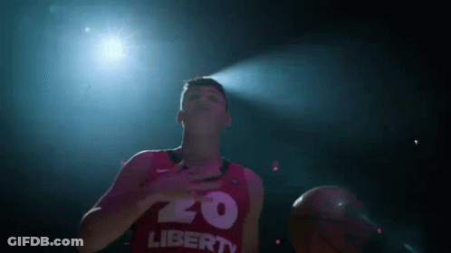 Basketball Player In Pink Jersey Saying Liberty GIF
