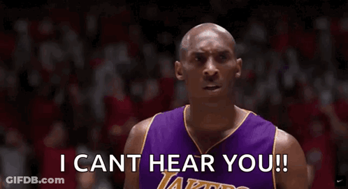 Basketball Player In Purple Jersey Covering Ear GIF